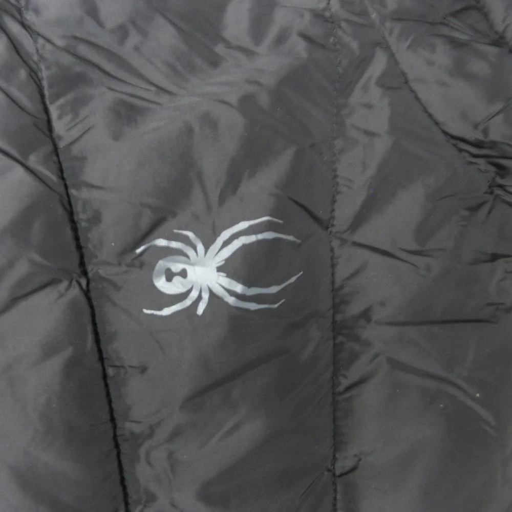 Spyder Jacket Boys Large 14/16 Black Insulated Quilted Fleece Lined Nexus Puffer